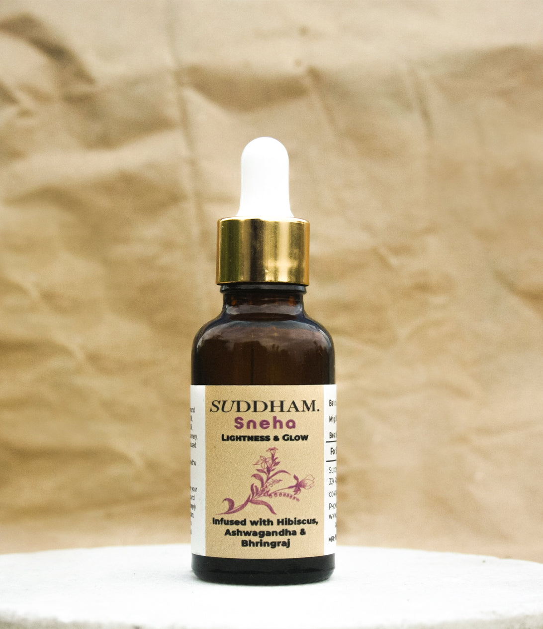 Suddham Sneha Hair Oil – lightweight Ayurvedic daily leave-on oil with rose and argan.